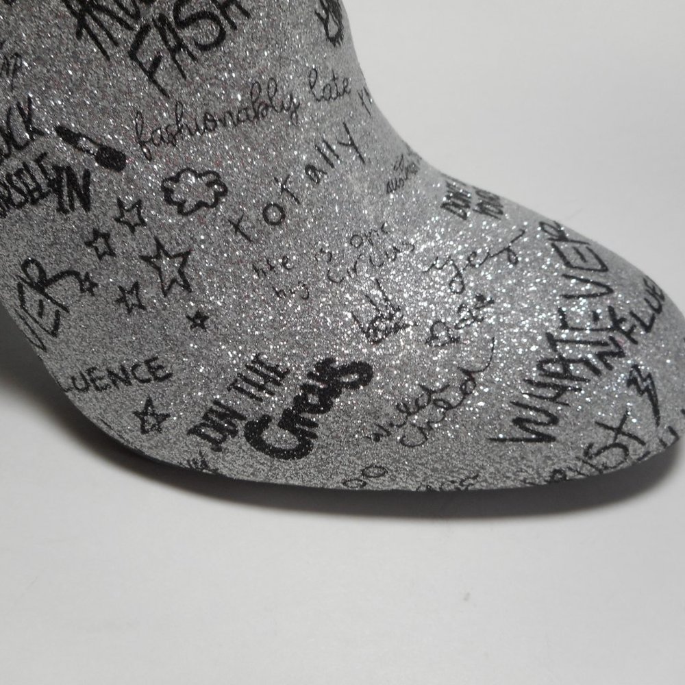 NEW SAM ELDELMEN Silver Retro Club Style Ankle Boots - Picture 7 of 8